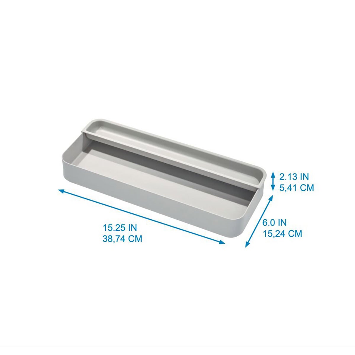 IDesign Gray Drawer Organizer with Tray The Container Store